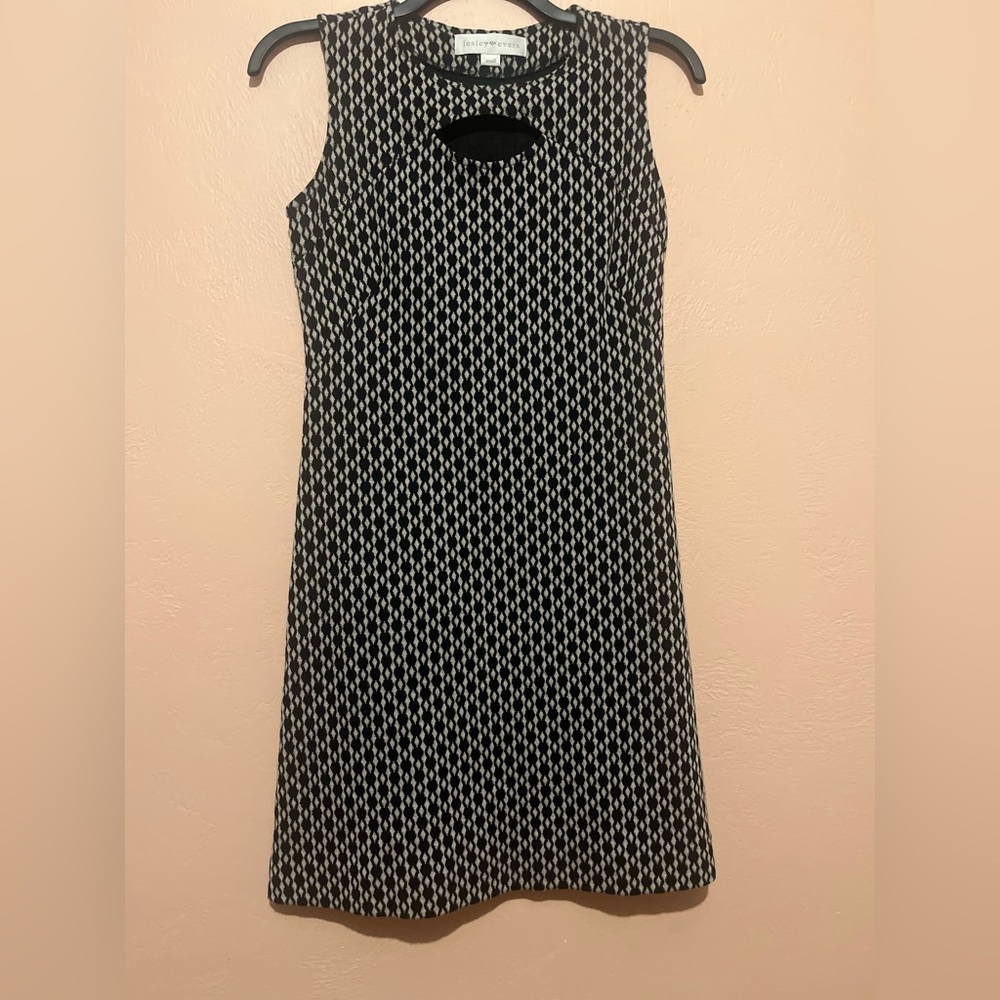 Lesley Evers  Black and White Patterned Dress